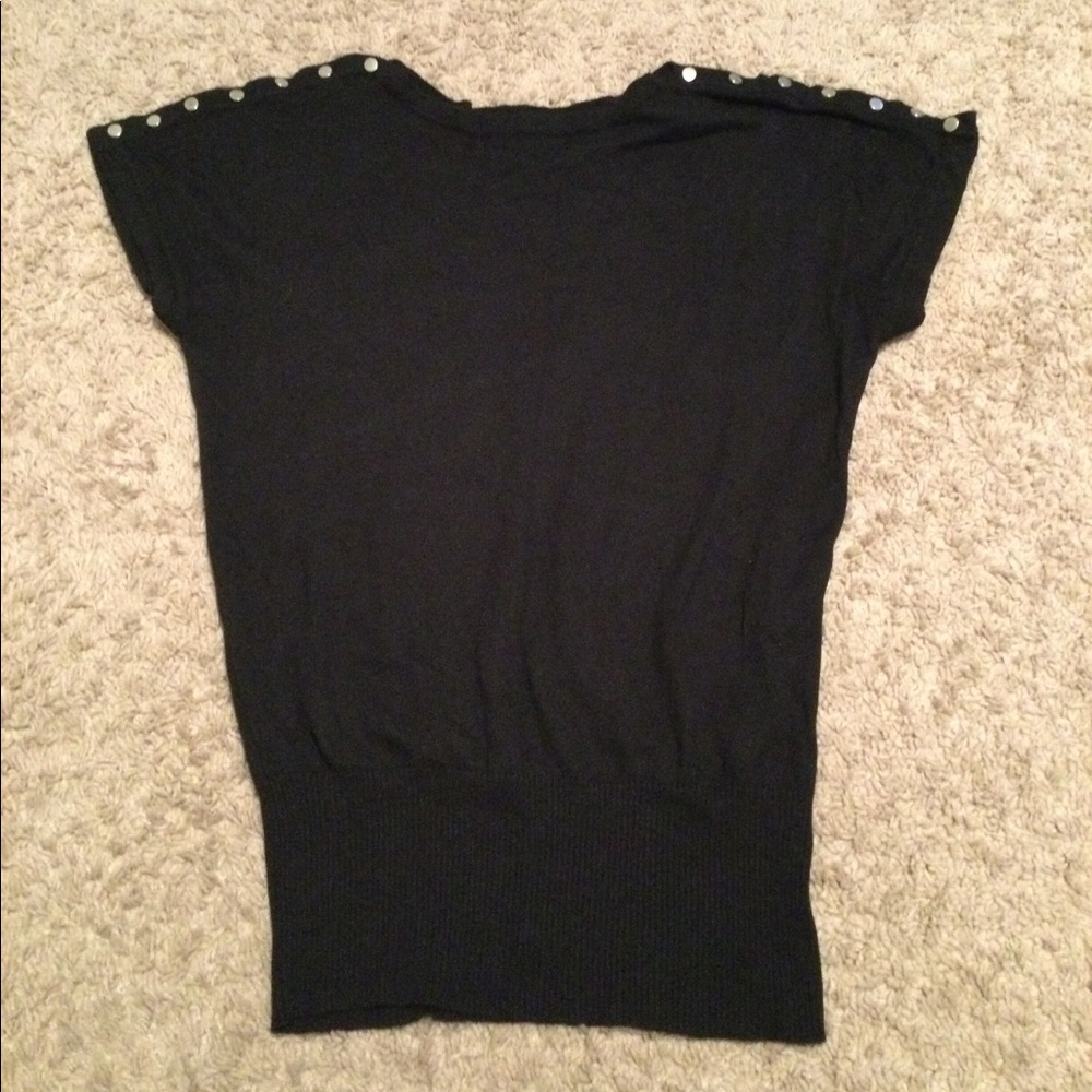 Black Short Sleeve Blouse
